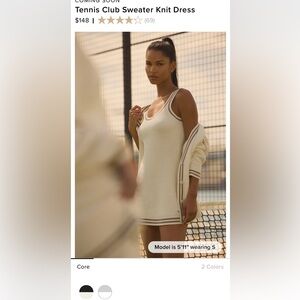 alo yoga Tennis Club Sweater Knit Dress, size small, brand new,$148 retail